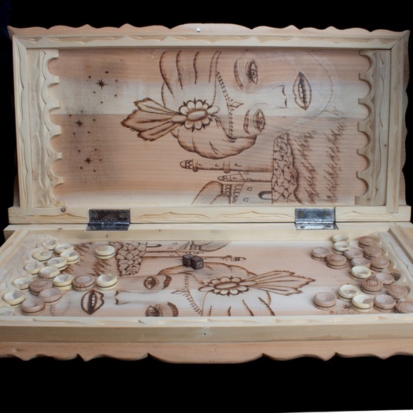 Handmade Wooden Backgammon Set | Hand Carved | Made in Ukraine | - Picture 7 of 11